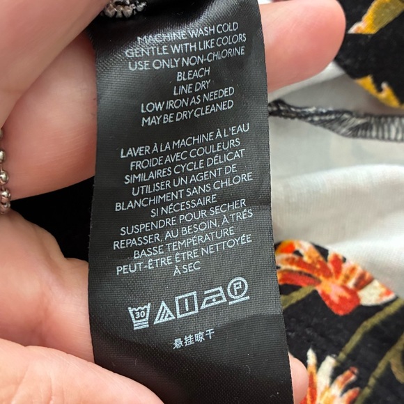 Urban Outfitters Black Tropical Floral Body-con Mini Dress S - Picture 12 of 13